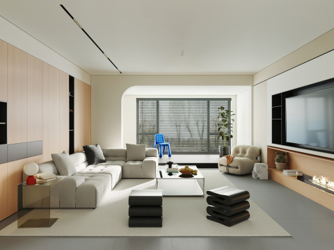 Modern living room 1 3D Model