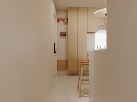 Living Room Dining Room Kitchen10 3D Model