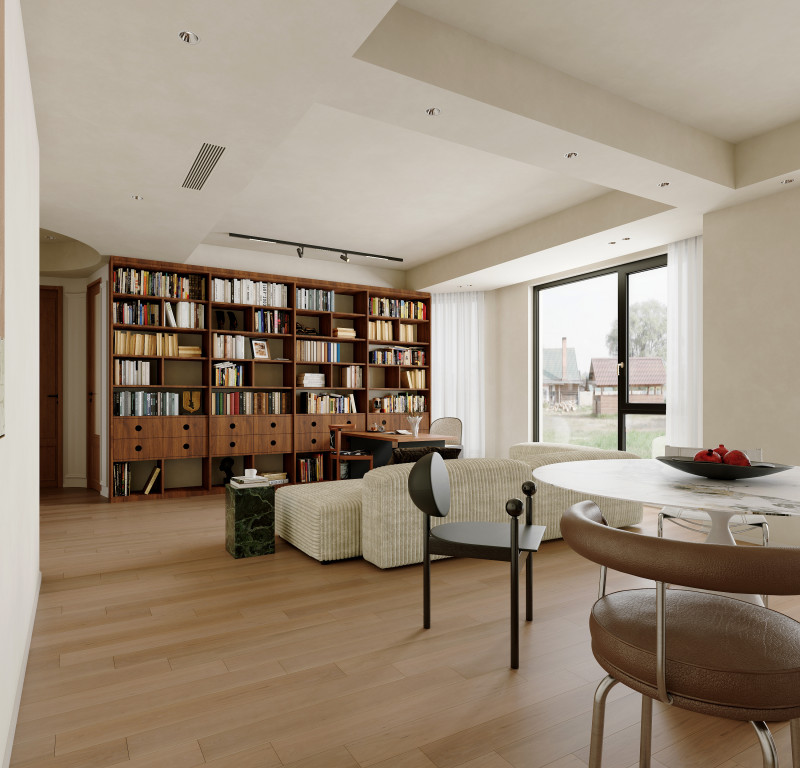 Living Room Dining Room Kitchen Bedroom Bathroom 11 3D Модель .c4d .max .obj .3ds .fbx .stl .blend 