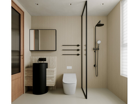 Living Room Dining Room Kitchen Bedroom Bathroom 11 3D Модель