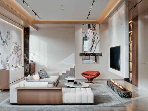 Living Room 12 Model 3D