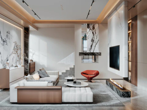 लिविंग रूम 12 3D मॉडल