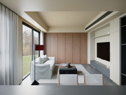 Living Room and Dining Room15 3D Model
