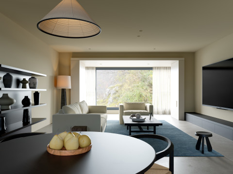 Living Room Dining Room Kitchen18 3D Модель