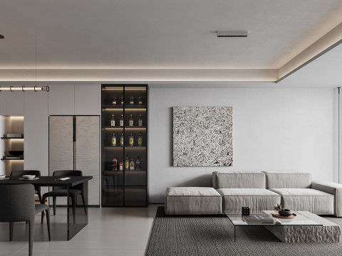 Living Room Dining Room 23 3D मॉडल