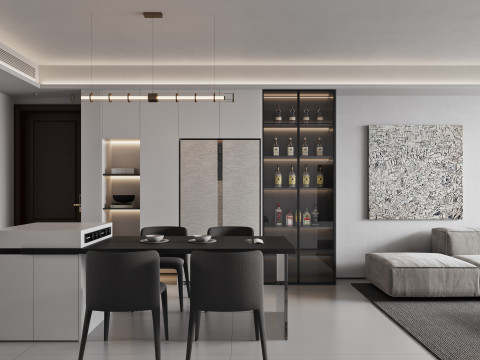 Living Room Dining Room 23 3D Модель