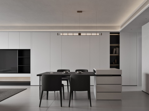 Living Room Dining Room 23 3D Модель