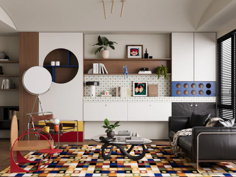 Sala de Estar Sala de Jantar 26 Modelo 3D