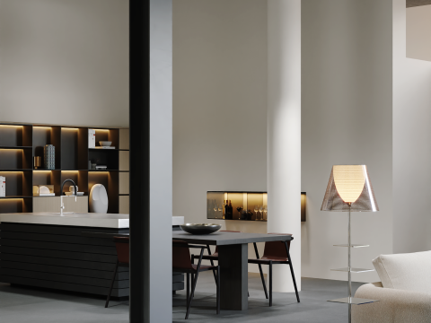 Living Room Dining Room 29 Modello 3D