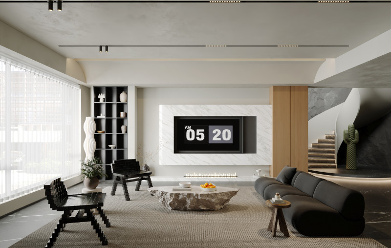 Living Room 34 3D Model .c4d .max .obj .3ds .fbx .stl .blend
