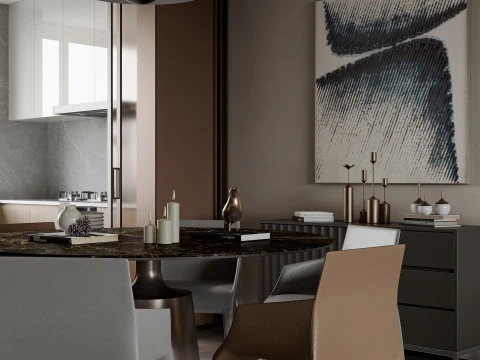 Living Room and Dining Room 35 3D Model