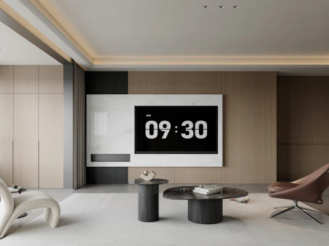 Living Room and Dining Room 35 3D Model