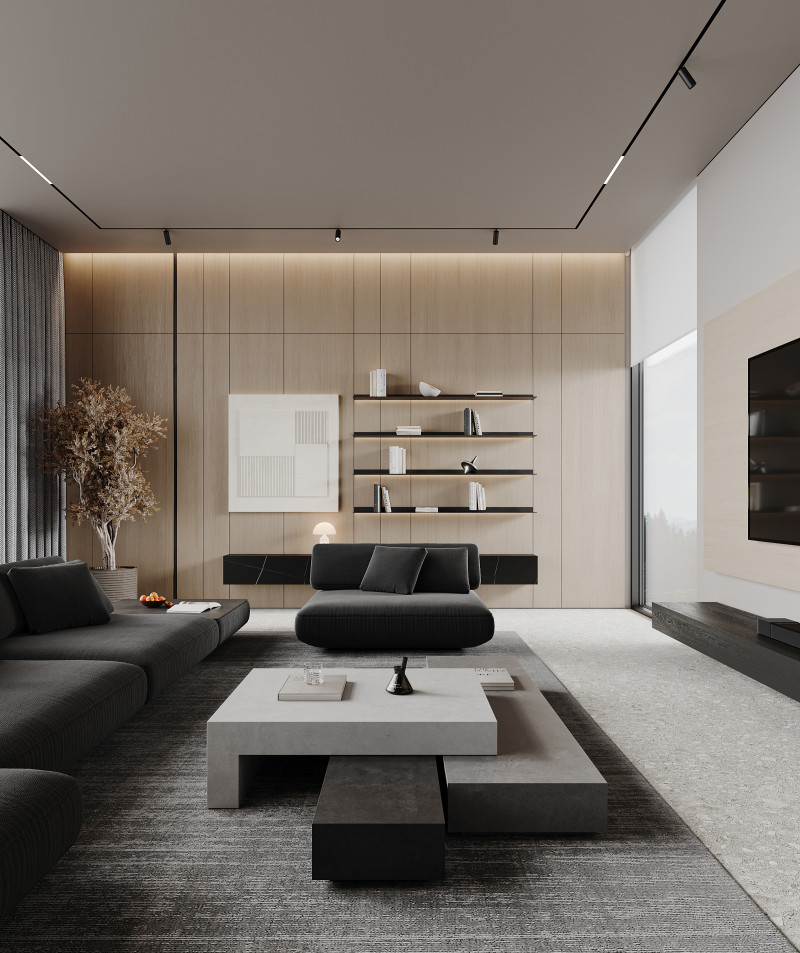 Living Room 38 3D Model .c4d .max .obj .3ds .fbx .stl .blend 
