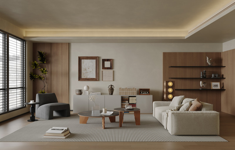 Living Room 40 3D Model .c4d .max .obj .3ds .fbx .stl .blend