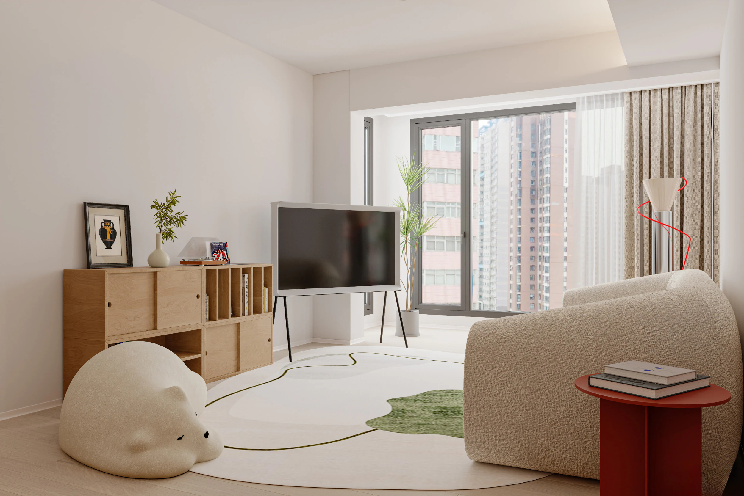 Living Room Dining Room Kitchen43 3D Model .c4d .max .obj .3ds .fbx .stl .blend 