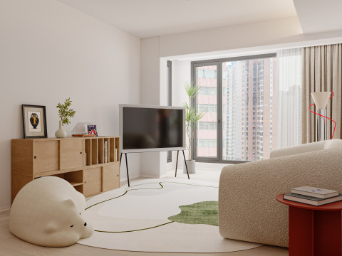 Living Room Dining Room Kitchen43 3D 모델
