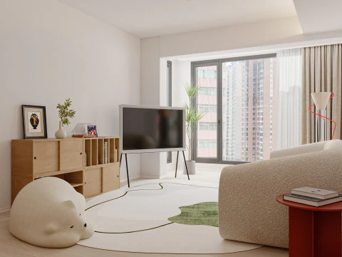 Гостиная Столовая Кухня43 3D Модель