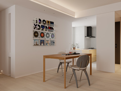 Living Room Dining Room Kitchen43 Modello 3D