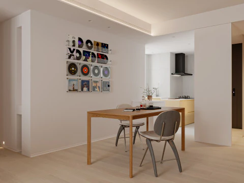Living Room Dining Room Kitchen43 3D Model
