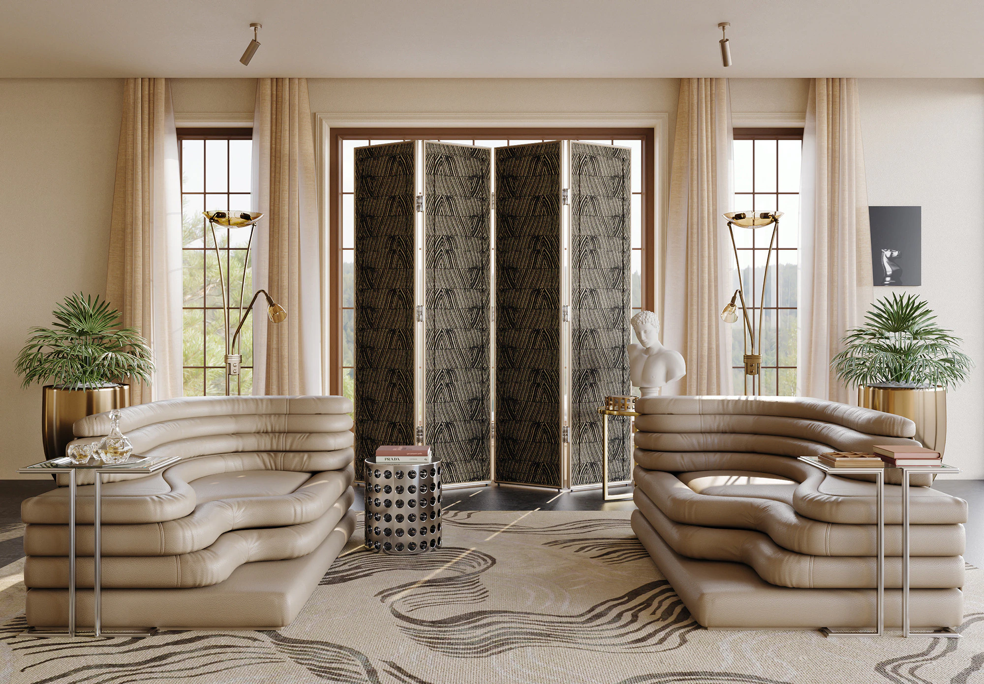 Living Room 54 3D Model .c4d .max .obj .3ds .fbx .stl .blend 