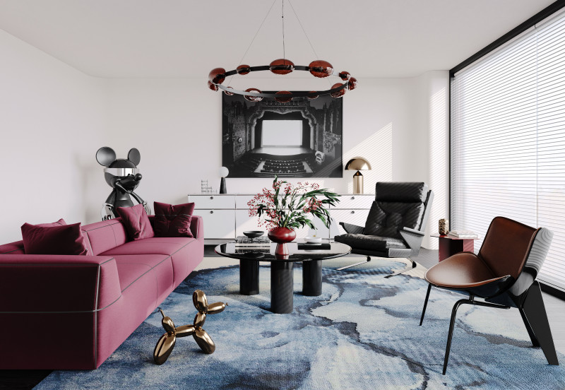 Living Room 55 3D Model .c4d .max .obj .3ds .fbx .stl .blend 