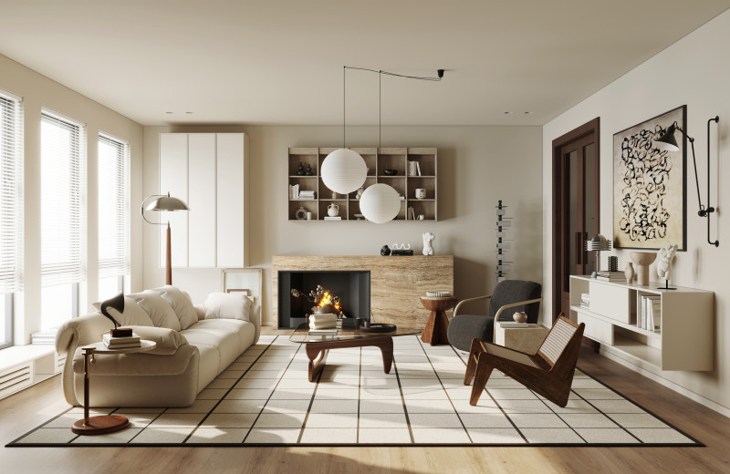 Living Room 58 Model 3D .c4d .max .obj .3ds .fbx .stl .blend 