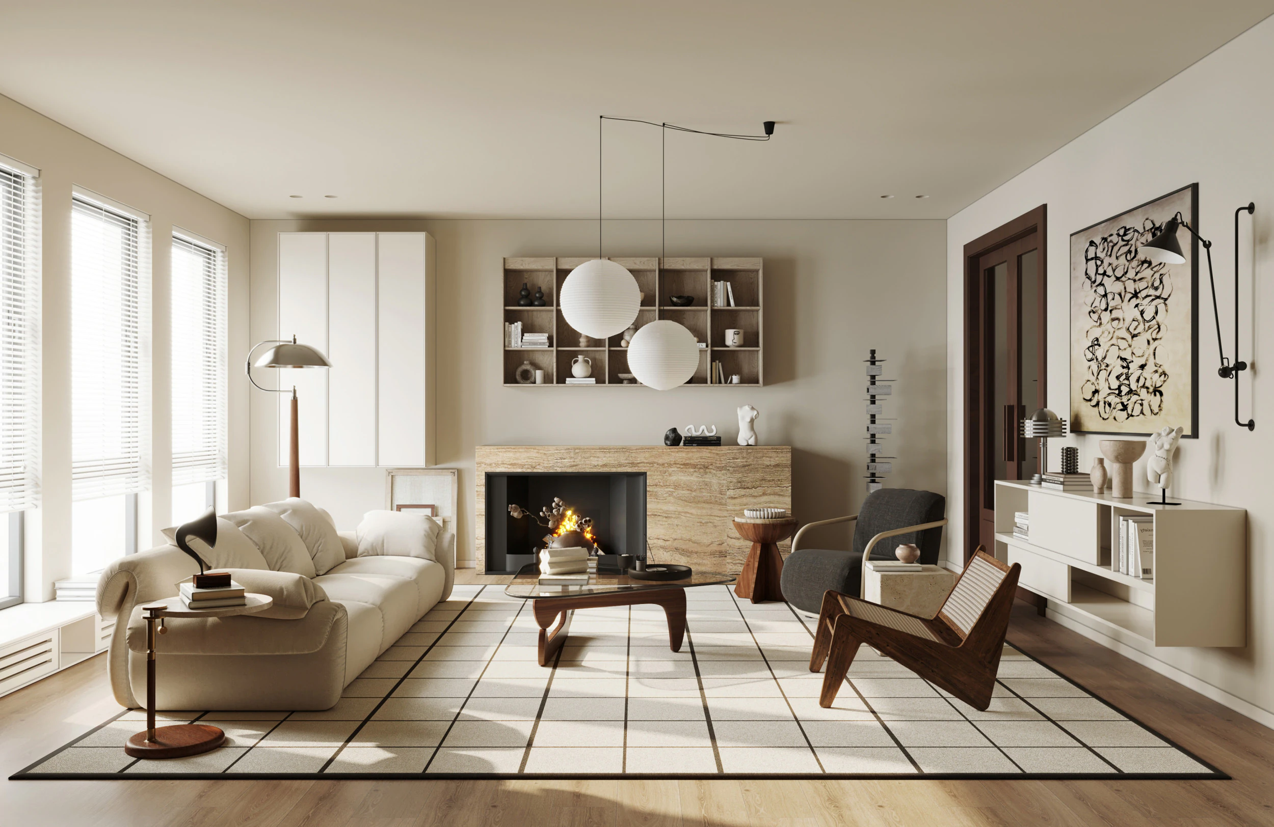 Living Room 58 3D Model .c4d .max .obj .3ds .fbx .stl .blend