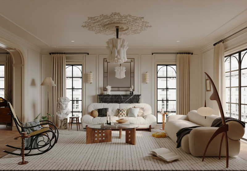 Living Room 65 3D Модель .c4d .max .obj .3ds .fbx .stl .blend 