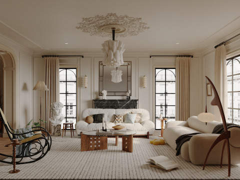 Living Room 65 3D Model