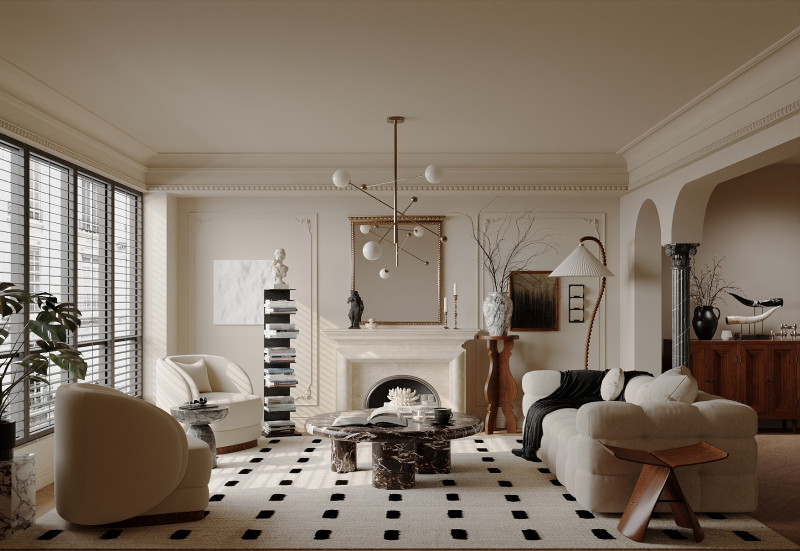 Living Room 66 3D Model .c4d .max .obj .3ds .fbx .stl .blend