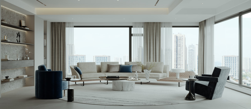 Living Room 68 3D Model .c4d .max .obj .3ds .fbx .stl .blend 