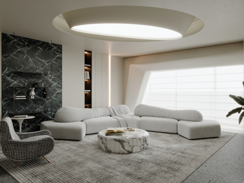 Living Room 71 Model 3D