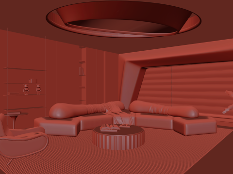 Living Room 71 Model 3D