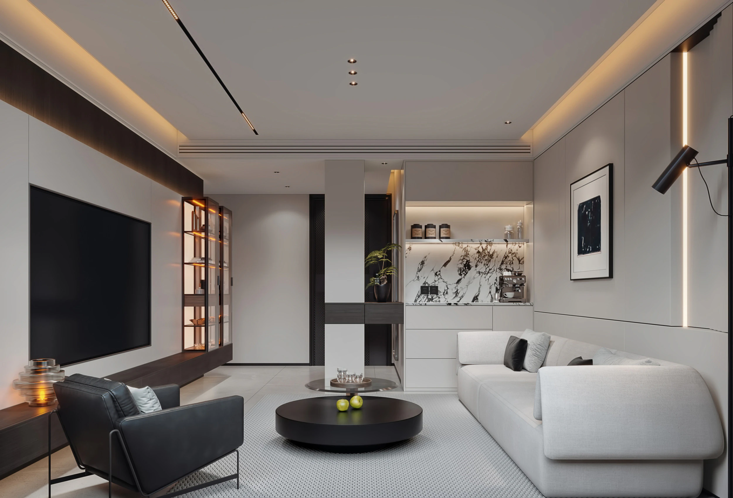 Living Room 73 3D Model .c4d .max .obj .3ds .fbx .stl .blend 