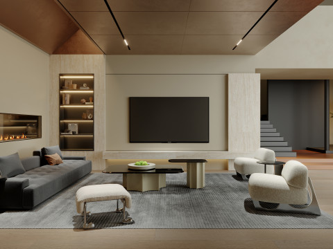 Living Room 75 3D Модель