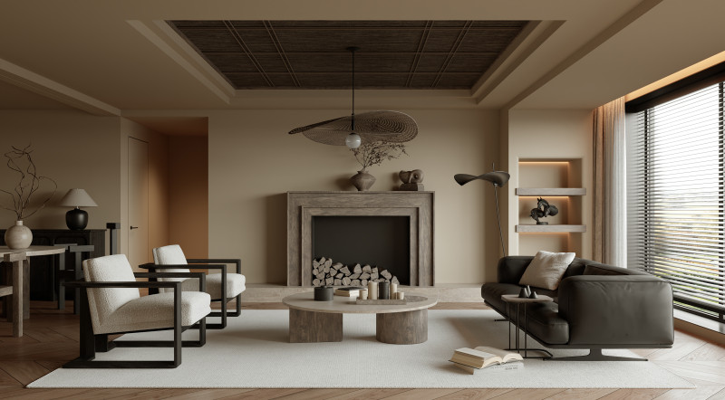 Living Room 78 3D Model .c4d .max .obj .3ds .fbx .stl .blend 