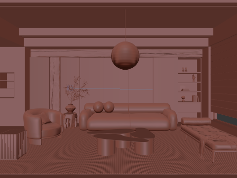 Living Room 79 3D Model