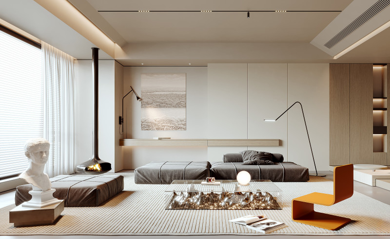 Living Room 83 3D Model .c4d .max .obj .3ds .fbx .stl .blend 