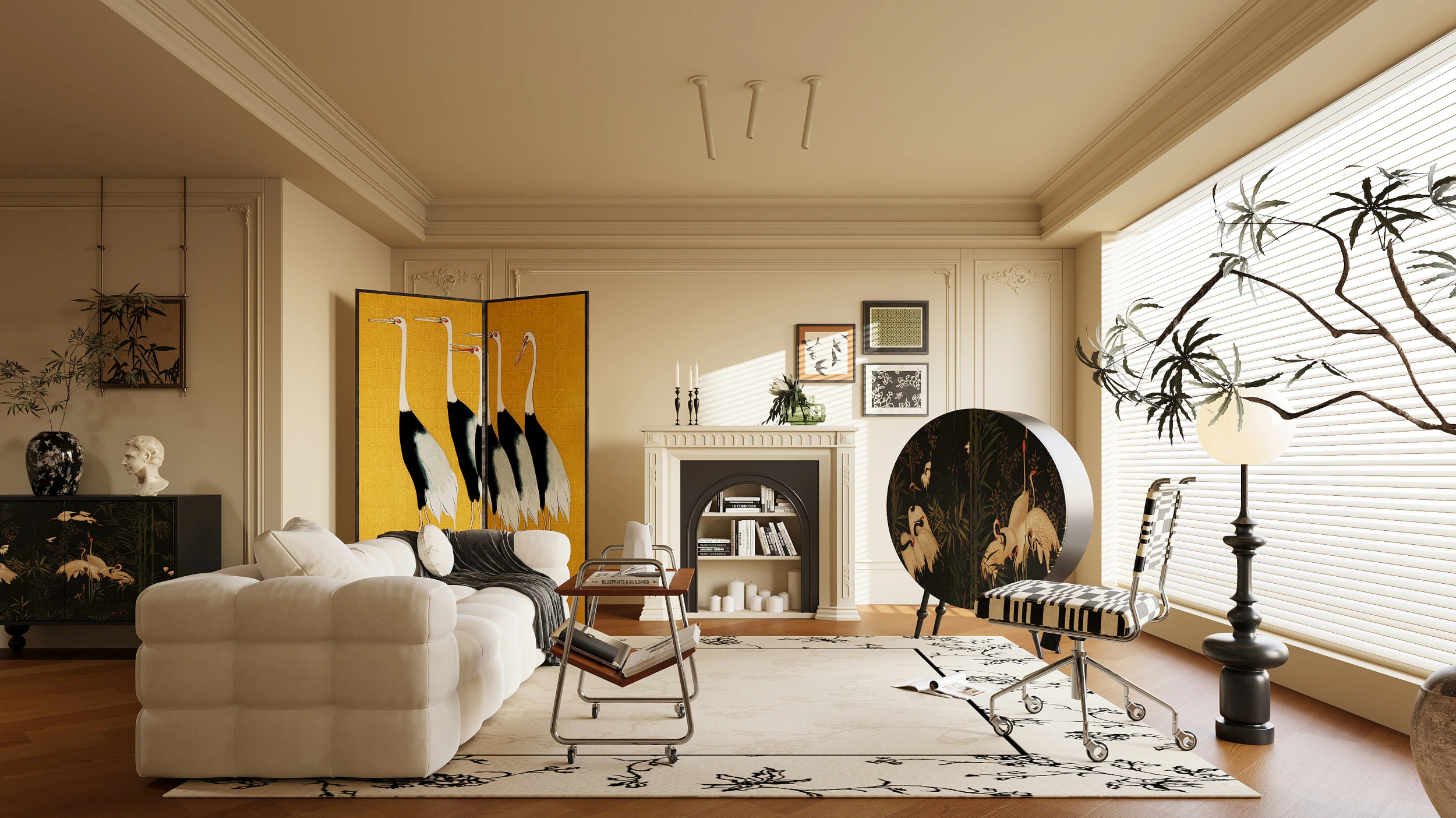 Living Room 87 3D Model .c4d .max .obj .3ds .fbx .stl .blend 
