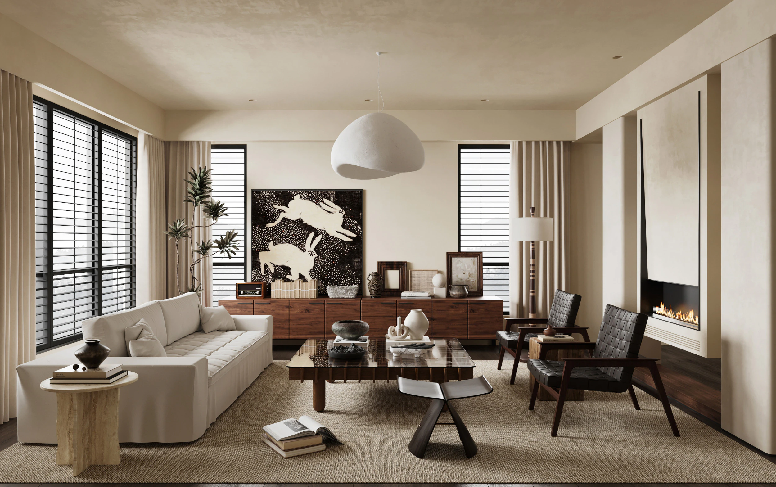 Living Room 88 3D Model .c4d .max .obj .3ds .fbx .stl .blend