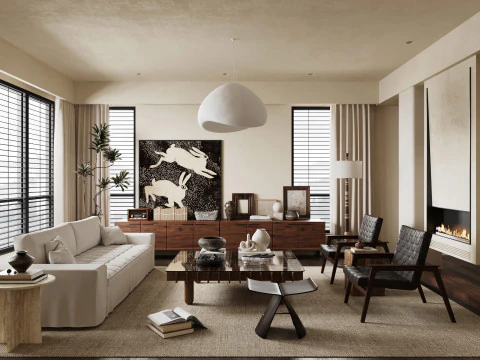 Гостиная 88 3D Модель