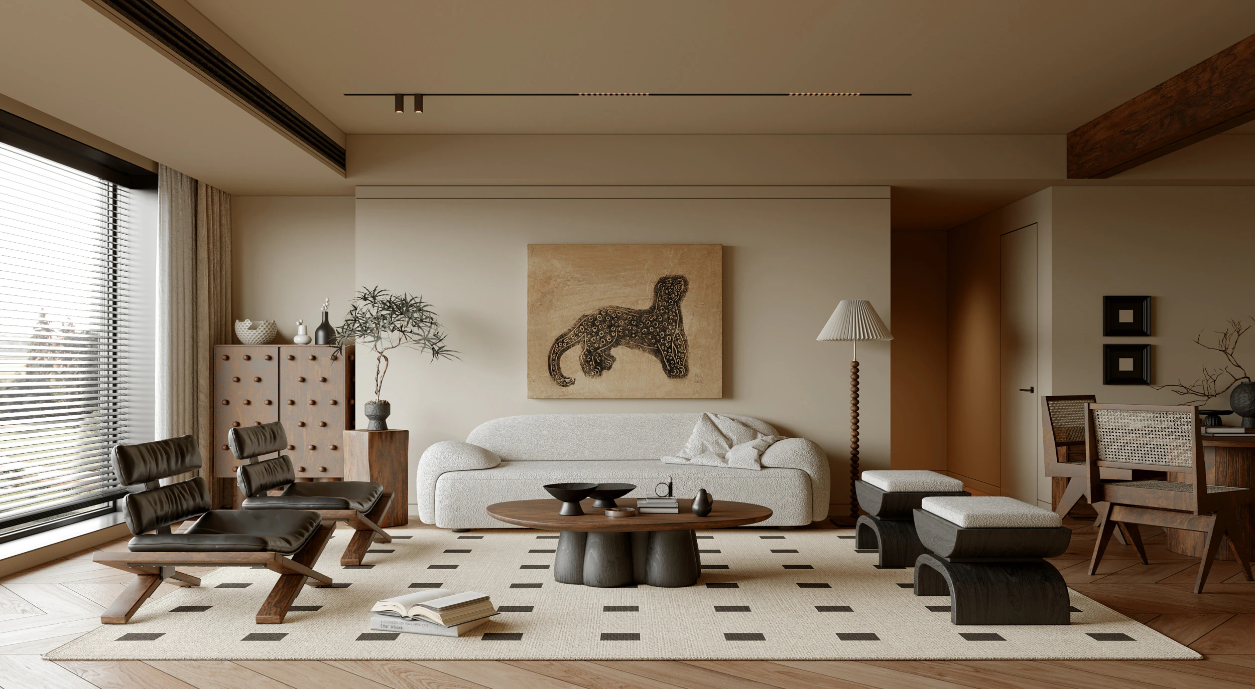 Living Room 92 3D Model .c4d .max .obj .3ds .fbx .stl .blend 