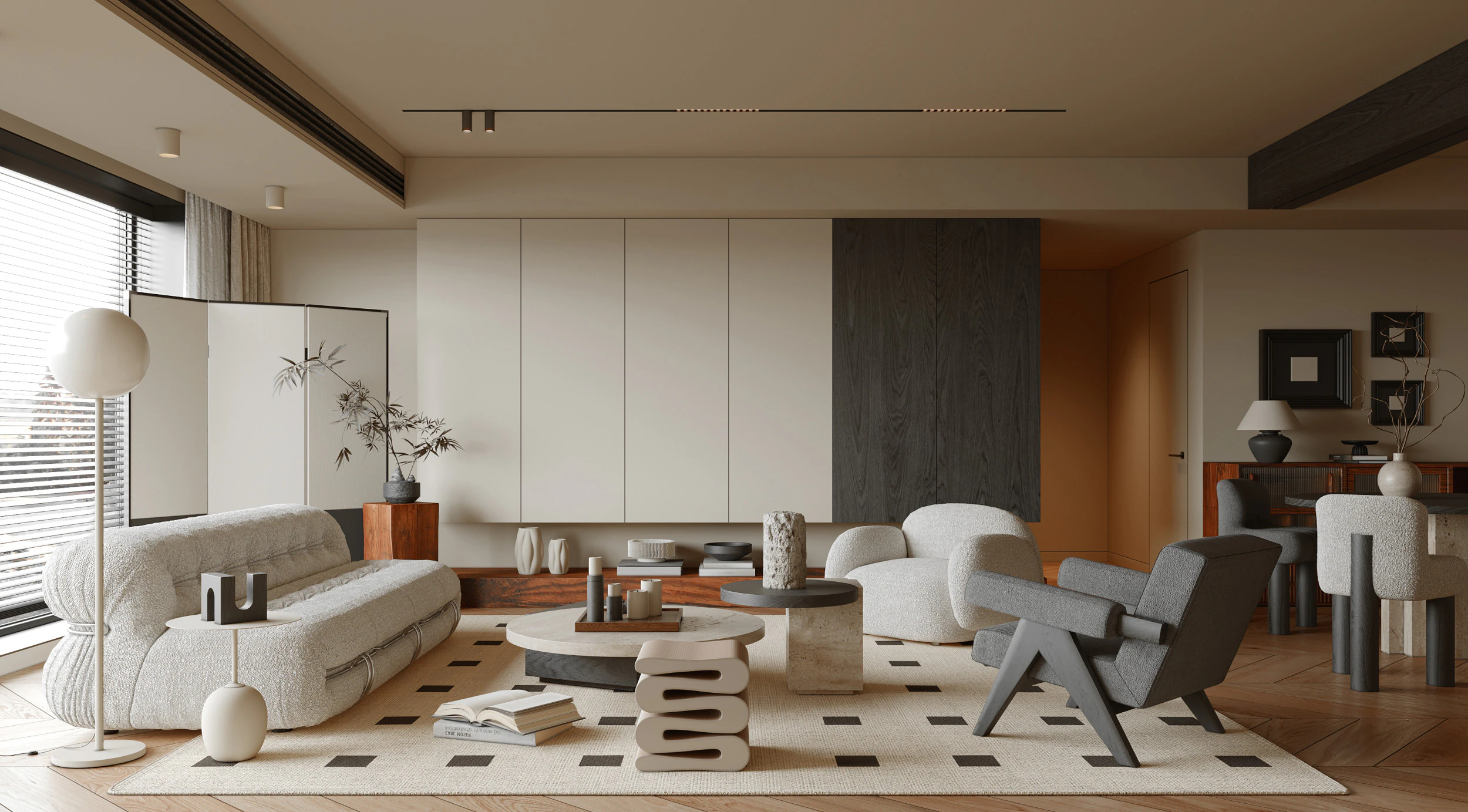 Living Room 94 3D Model .c4d .max .obj .3ds .fbx .stl .blend