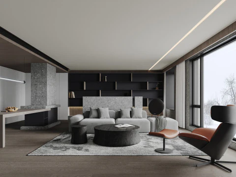 Living Room 98 3D Model