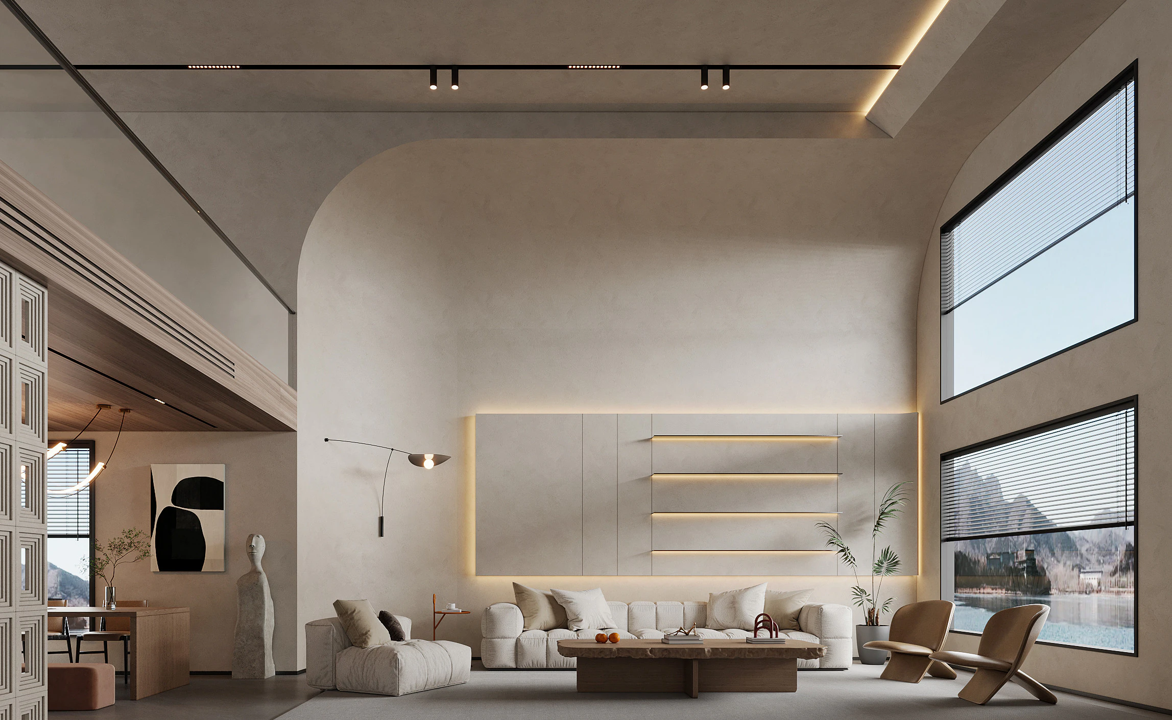 Living Room 99 3D Model .c4d .max .obj .3ds .fbx .stl .blend 