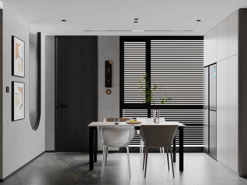 Living Room and Dining Room 102 3D-Modell
