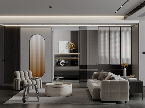 Living Room and Dining Room 102 3D-Modell