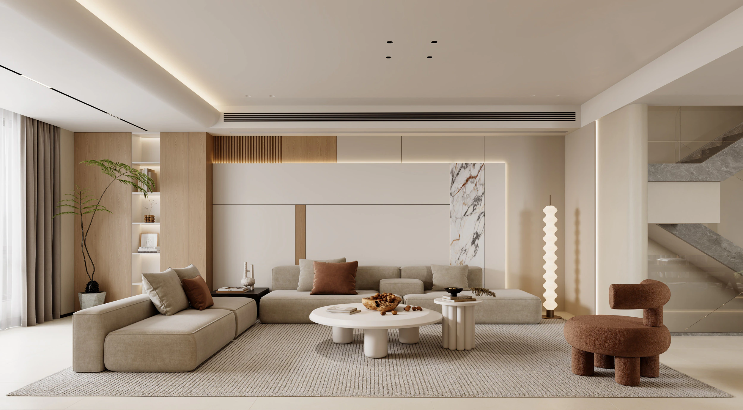 Living Room 104 3D Model .c4d .max .obj .3ds .fbx .stl .blend