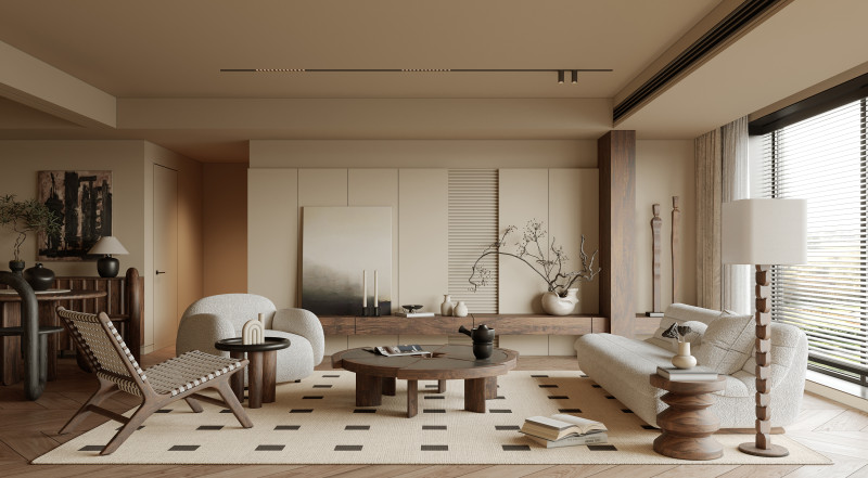 Living Room 109 3D Модель .c4d .max .obj .3ds .fbx .stl .blend 