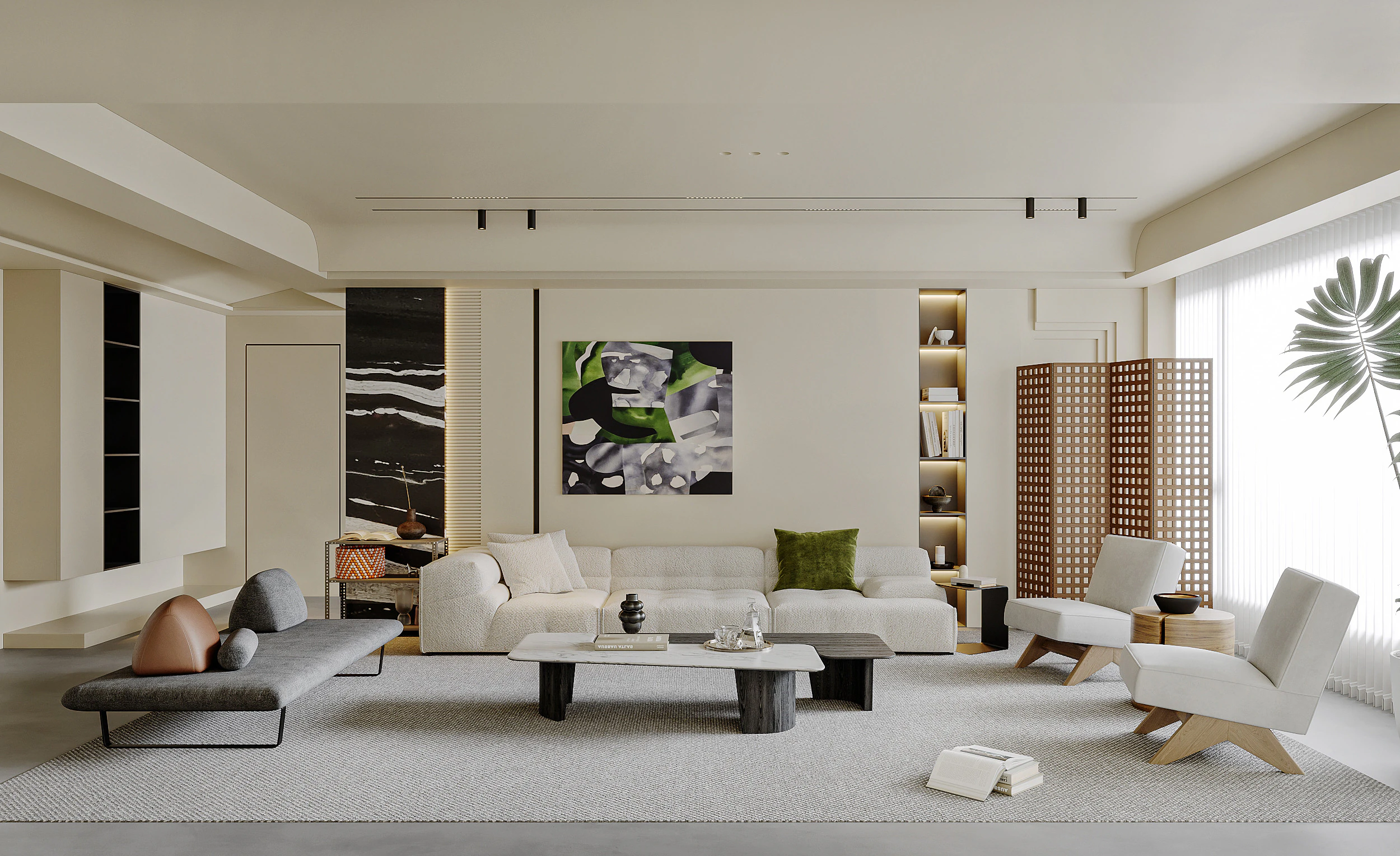 Living Room 120 3D Model .c4d .max .obj .3ds .fbx .stl .blend 